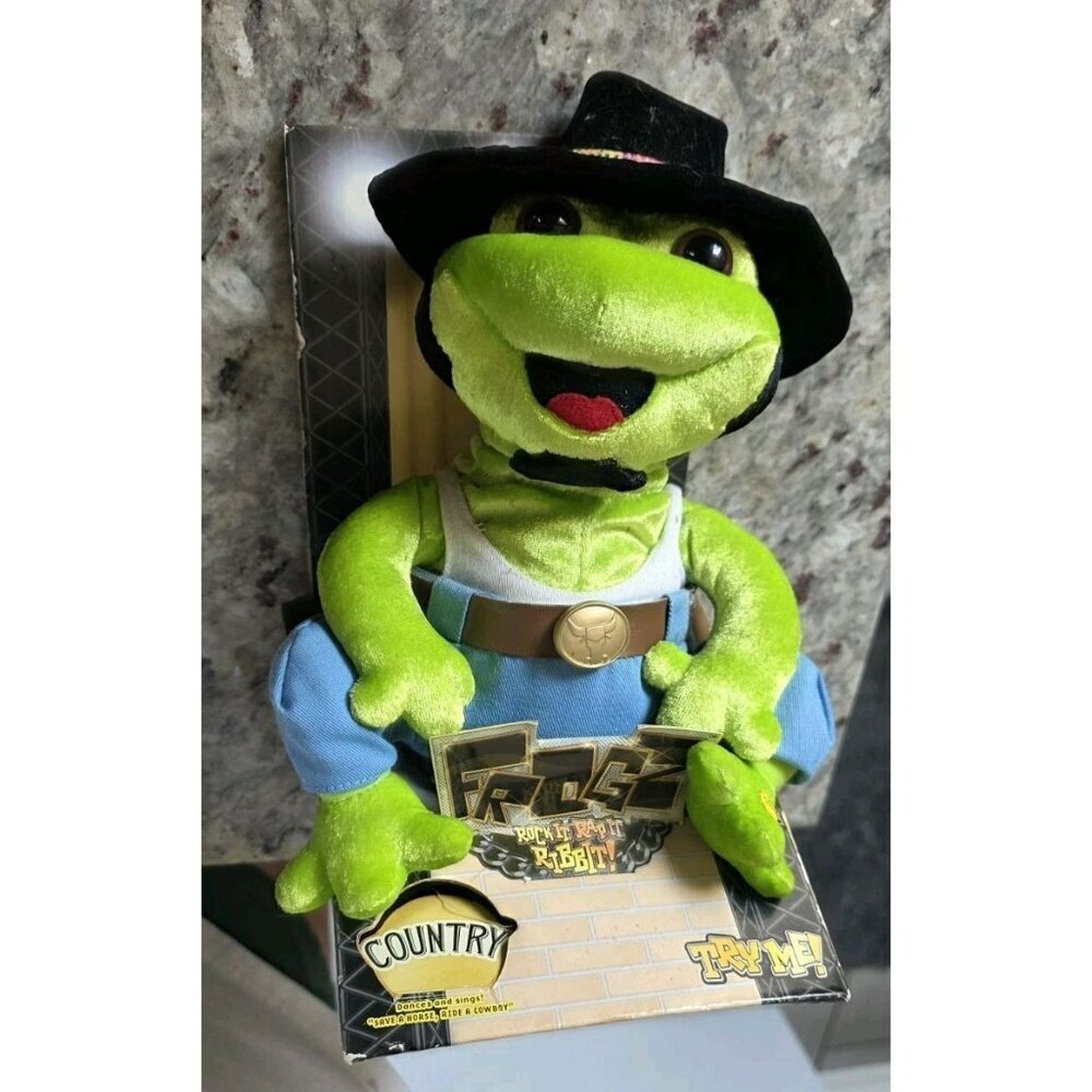 Gemmy Frogz Country Singing Dancing Frog "Save a Horse Ride a Cowboy" 2004